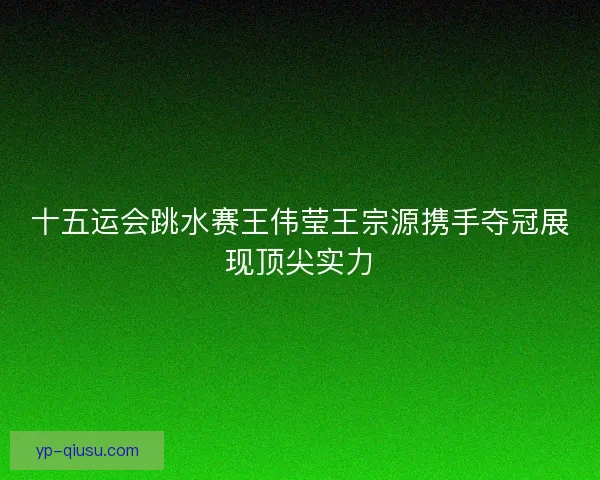 十五运会跳水赛王伟莹王宗源携手夺冠展现顶尖实力 十五运会跳水赛王伟莹王宗源携手夺冠展现顶尖实力